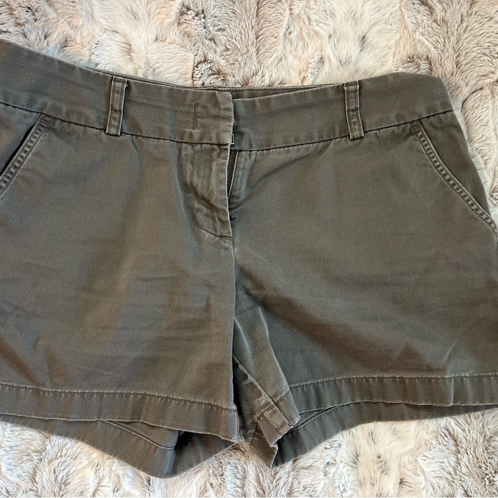 J. Crew Green Bermuda Shorts Classic Cotton Twill